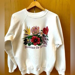 Vintage 90s Flowers of Hawaii Crewneck Sweatshirt Size XL